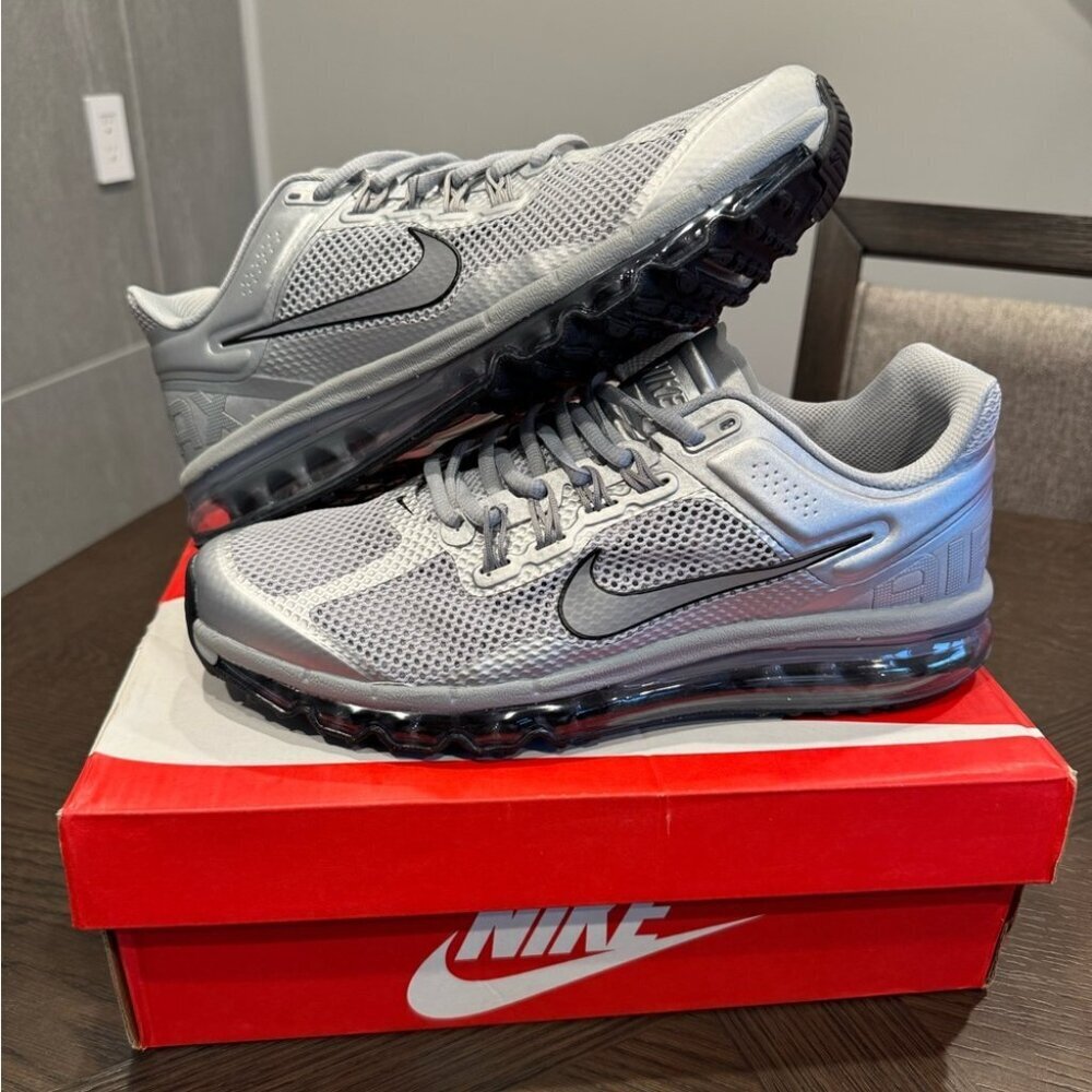 Nike Silver Air Max Running Shoes